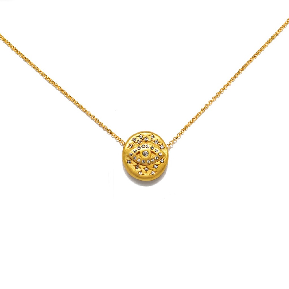 Sequin Jewelry- Sliding Evil Eye Talisman Necklace 🧿✨
